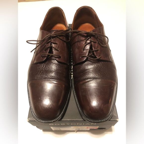 BOSTONIAN Florentine Marco Size 11.5M Leather Toe Caps Oxfords Burgundy main image 5
